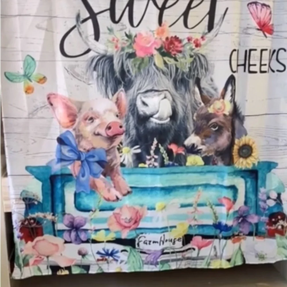 4pc Hello Sweet Cheeks Bathroom Set NWT